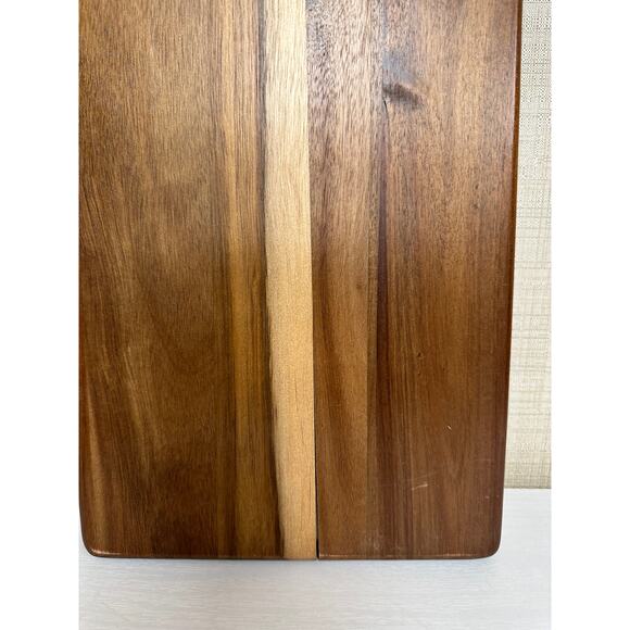 BirdRock Home 31.5” Acacia Wooden Serving Boar - Natural Wood - Espresso - Picture 3 of 4